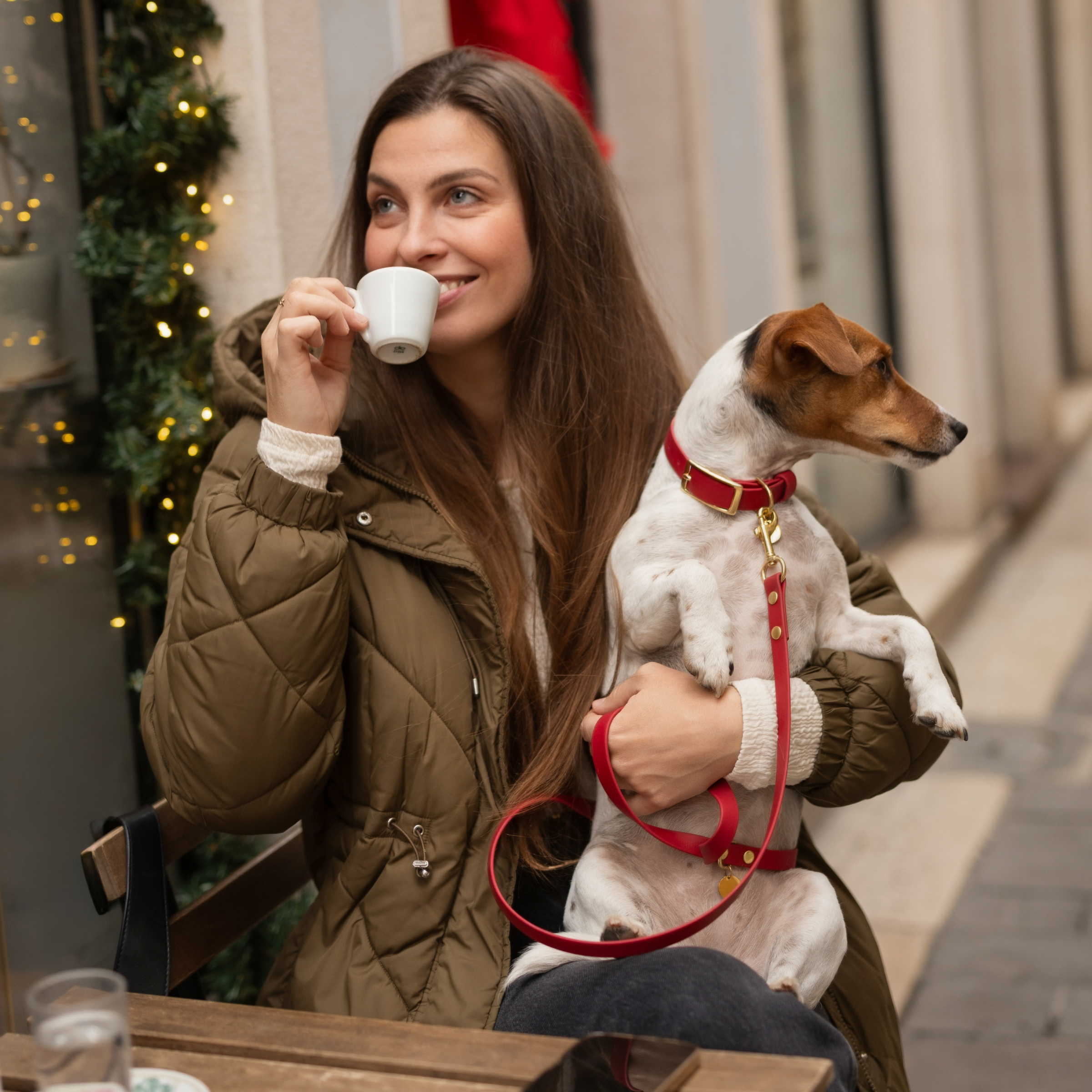 Minimal povodec rdeča